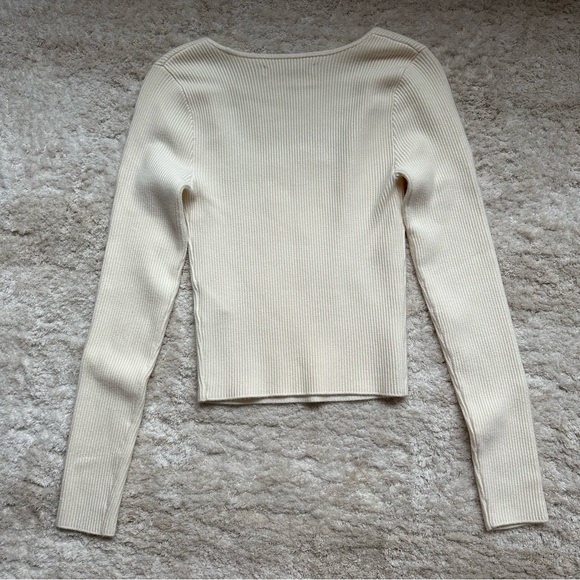 Abercrombie Long-Sleeve Ottoman Squareneck Top - Picture 5 of 7